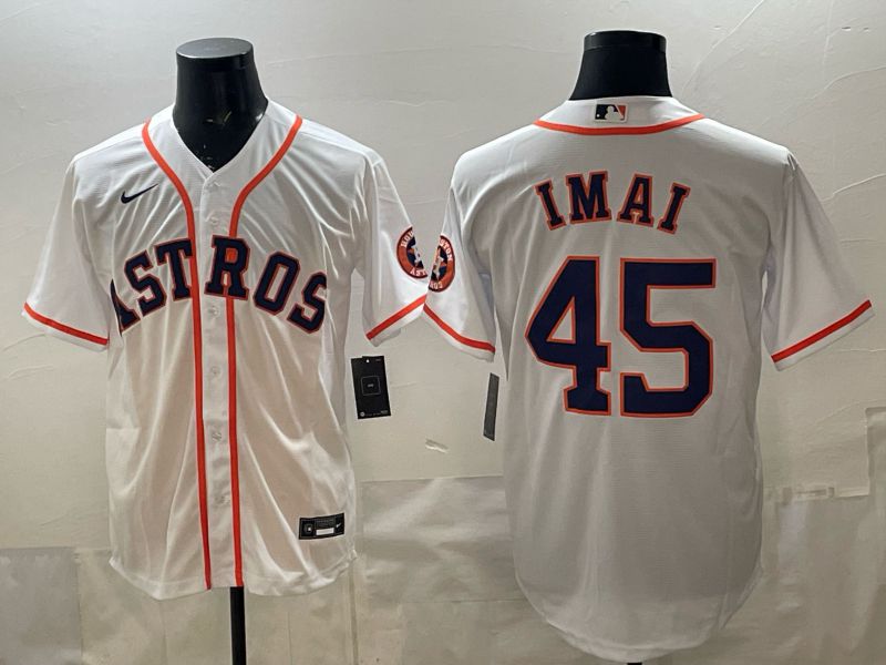 Men 2026 Houston Astros #45 Imai White Game Nike MLB Jersey style 001->houston astros->MLB Jersey